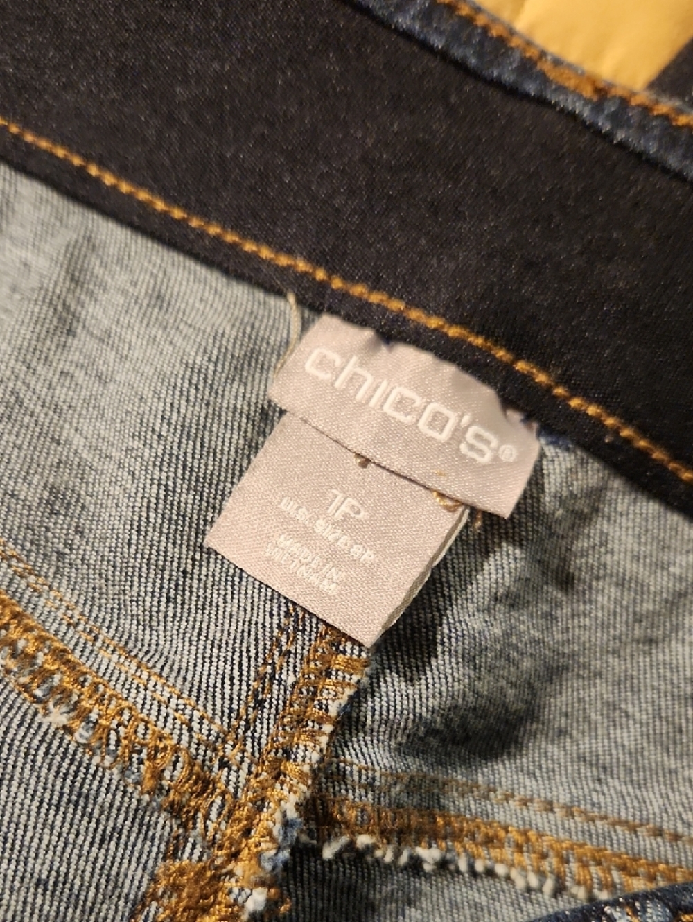 Chico's Dark Indigo Skinny Jeans w/ Top - Picture 4 of 15